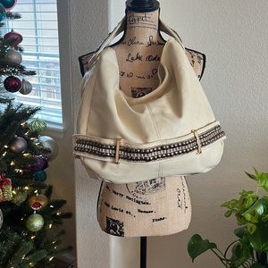 Charming Charlie brand purse Rhinestones 
~ "Cream color purse